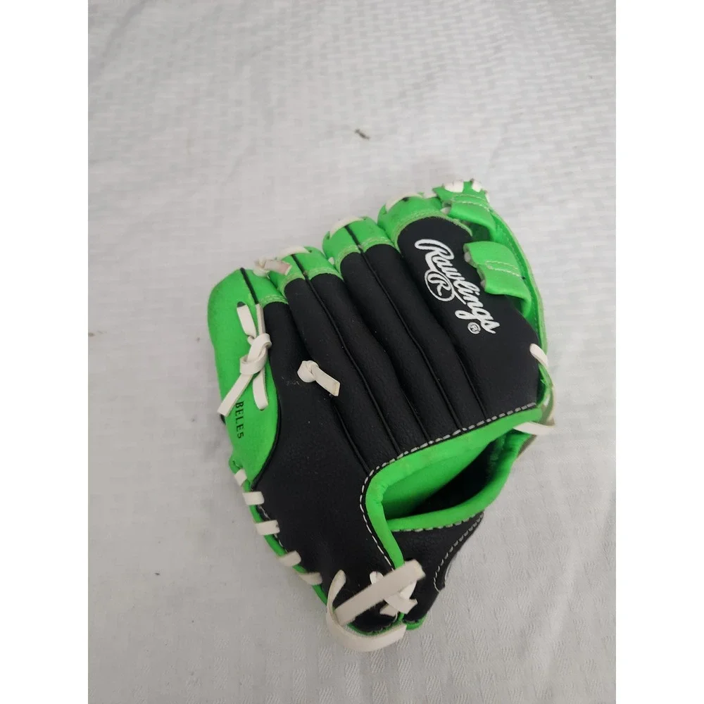 Rawlings PL90LG Players Series 9 Inch Youth Baseball Glove Neon Green Black RH